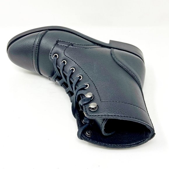 Thursday Boot Co Womens Black Vegan Leather Captain Handcrafted Leather - Picture 4 of 6